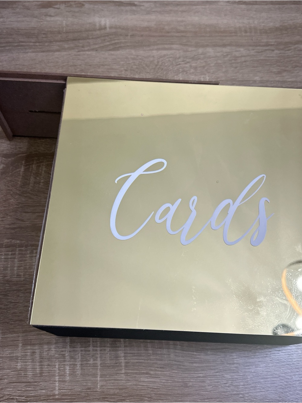 Hobby Lobby Gold and White 'Cards' Wedding Card Box